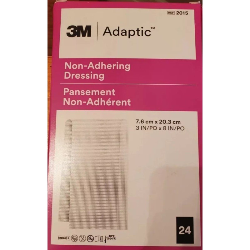 Adaptic 12 SHEETS ONLY! 💞Adaptic Non-Adhering Dressing/Pansement Non Adhering 3×8