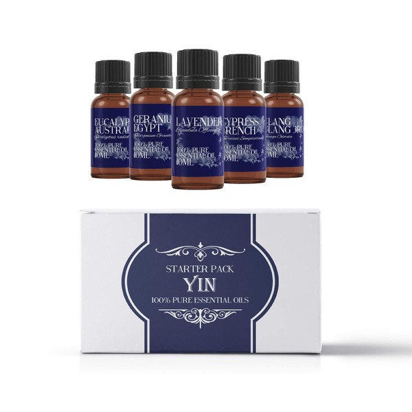Mystic Moments Essential Oils Starter Pack - Yin - 5 x 10 ml - 100% Pure