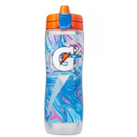 Gatorade New Gatorade GX 30 OZ NON SLIP WATER BOTTLE WHITE & MARBLE BLUE HYDRATION