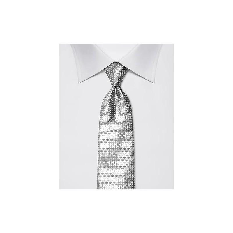 Vincenzo Boretti Men's Tie Pure Silk Checked Pattern Elegant Men's