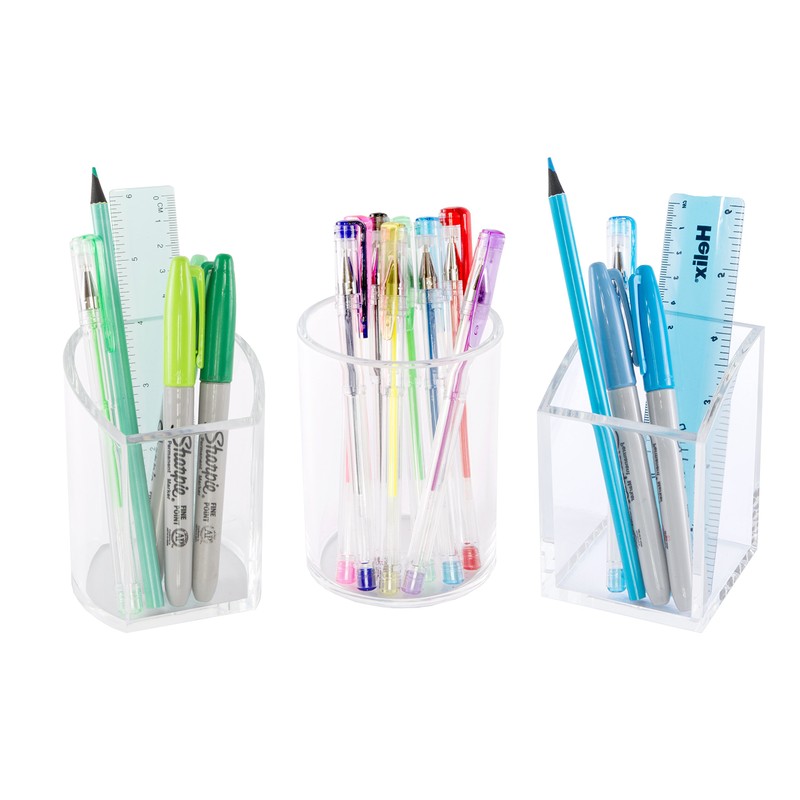 OSCO Clear Acrylic Round Pen Pot