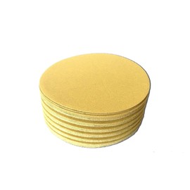 3 inch Sanding Discs Hook and Loop Round Sand Paper Disc, Gold Aluminum Oxide No Hole Hook and Loop Sanding Discs, 400 Grit Sandpaper Auto Body Sandpapers for Wood, Paint, Metal & Plastics, 25 Pack