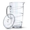 LIVIVO Swirl Design 2L Plastic Pitcher Jug with Lid and