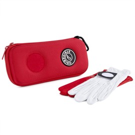 Stripebird - Golf Performance Gloves Holder Case (Major Red) - for Golfers That Reuse Gloves - Protect and Keep Golf Gloves Dry - Moisture Free Storage Design - Includes Golf Bag Clip for Golfers