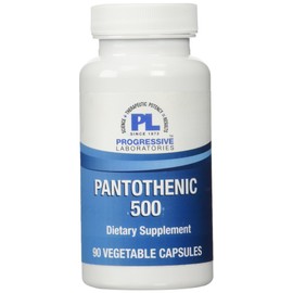 Progressive Labs Pantothenic 500 Supplement, 90 Count
