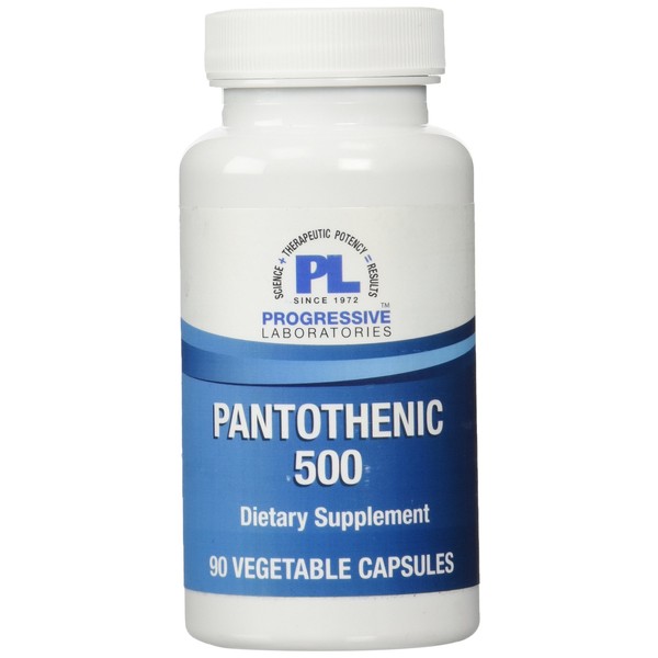 Progressive Labs Pantothenic 500 Supplement, 90 Count