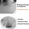 Qualsen 5 Pcs Stainless Steel Ashtray, Ashtrays for Outside or