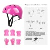 7pzas Kit De Proteccion Rodilla Codo Mano Patinaje Para Niño