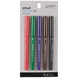 Cricut Infusible Ink Pens | Basic Fine-Point Markers (0.4) | 5 Count | Ideal for DIY Projects | Vivid and Long-Lasting Colors