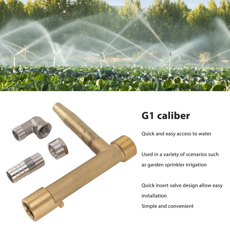 Brass Quick Coupler Valve Quick Insert Water Access Tool Garden