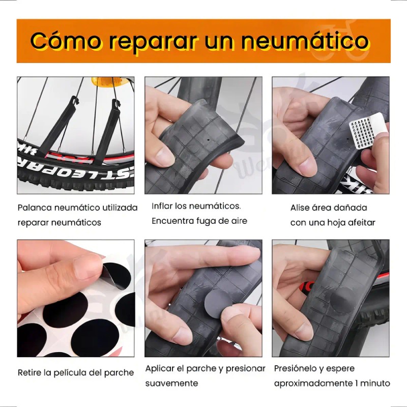 Kit Parches Vulcanizados Bicicleta Piezas Pegamento Wendynna
