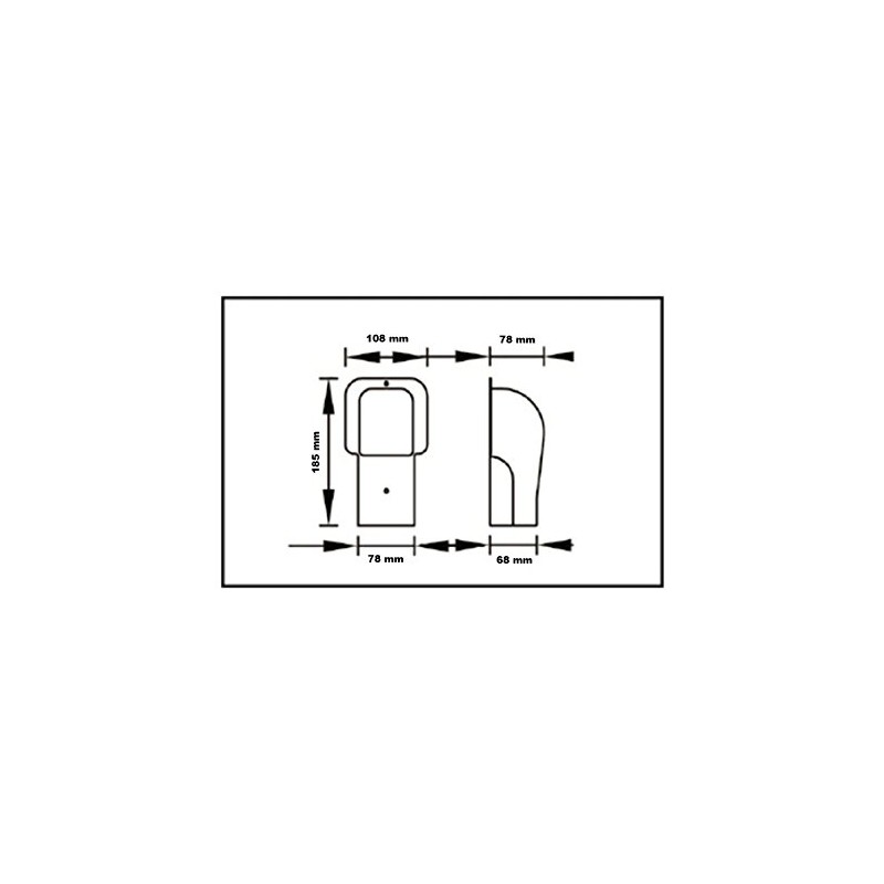 Wall Connector Black TM 72 EXC for Air Conditioning Duct