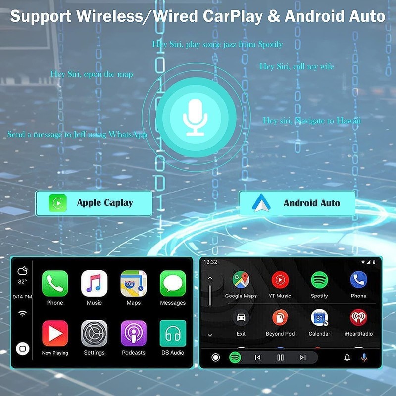 For Toyota Camry 2007-2011 Android12 Apple CarPlay Car Stereo Radio