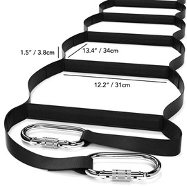 Emergency Escape Ladder Two Story 16ft | Fire Rescue Ladders for Home | Snap Hooks Incl. - Lightweight & Durable up to 460 lbs. | Emergency Response Equipment | Climbing Ladder with Attaching Clips