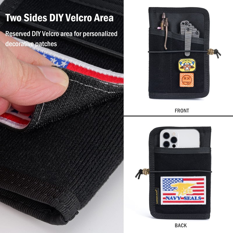 VIPERADE VE11 Pocket Journal Pouch, EDC Wallet Small Notebook Cover,