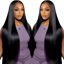 28 Inch Wear and Go Glueless Wigs Pre Cut 220 Density Straight Wigs Human Hair 7x5 Lace Closure Wig Natural Bye Bye Knots Black Wig Human Hair Pre Plucked With Baby Hair Glueless Wig for Black Women