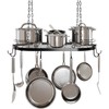 24.4” Metal Pot Rack Hanging, Oval Pan Rack Hanging with