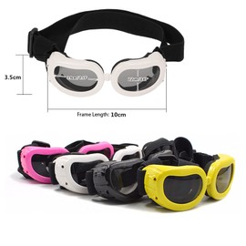 Dogs, Sunglasses, Dog Glasses, Goggles, Adjustable, Windproof, UV Protection, UV Protection, For Going Outs, Walks, Pet Supplies (White)