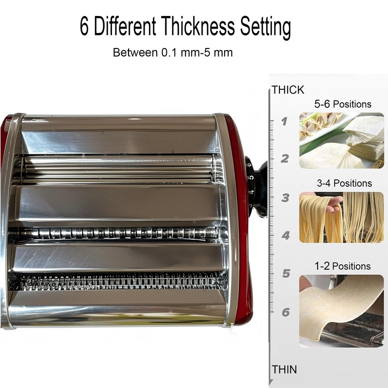 Stainless Steel Manual Noodle Maker with 2mm & 4mm Cutting