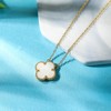 Genseion Lucky Clover Sets Necklace Pendant Earrings Bracelet for Women