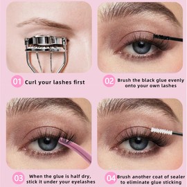 VONJUMA 288 Pcs Wimpern Extensions Set Künstliche Wimpern Natürliche Diy Wimpernverlängerung Cluster Wimpern 30D Und 40D Nerz Wimpern Fluffy Mit Mascarabürste Und Seal Lash Tweezers