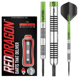 Red Dragon Featherlite 7: 18g - 80% Dardos de Acero con Plumas, eje de dardos, billetera & Red Dragon gratis naipe