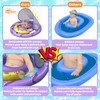 AnbQuik Baby Pool Float with Removable UPF50+ Sun Protection Canopy,