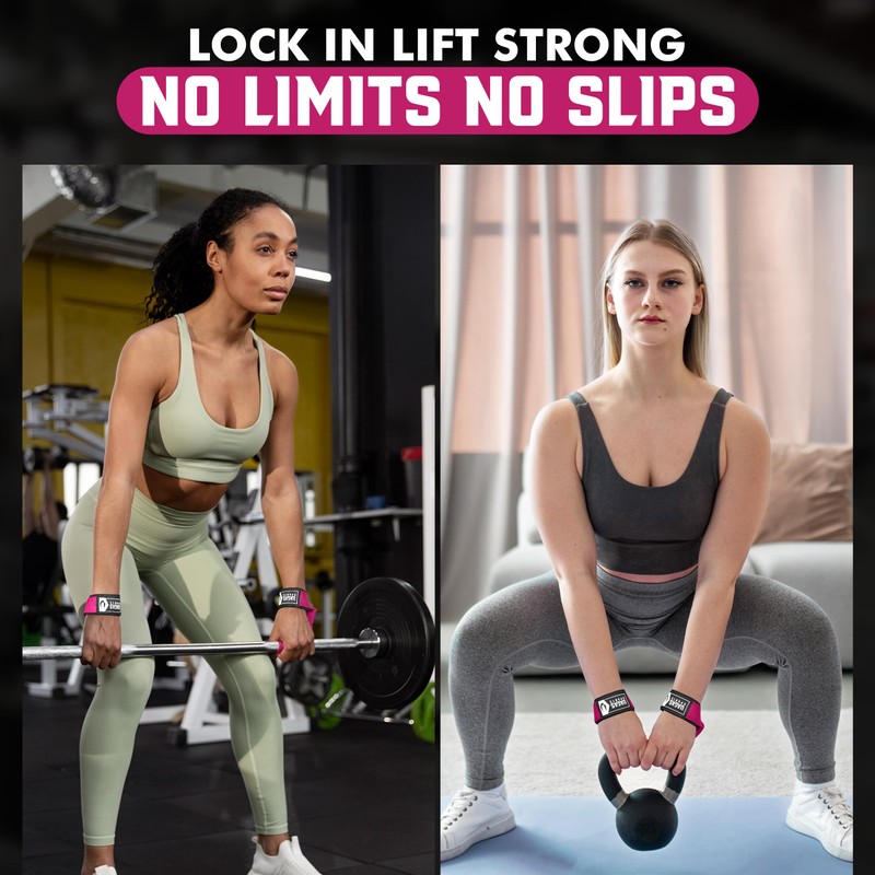 Weight Lifting Straps with Wrist Support – Non Slip Gym