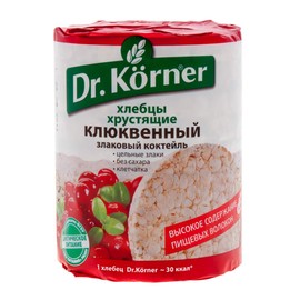 Dr.Korner Crispbread Ceral Cocktail with Cranberry (3.6 Ounce / 100 Gram) Imported from Russia