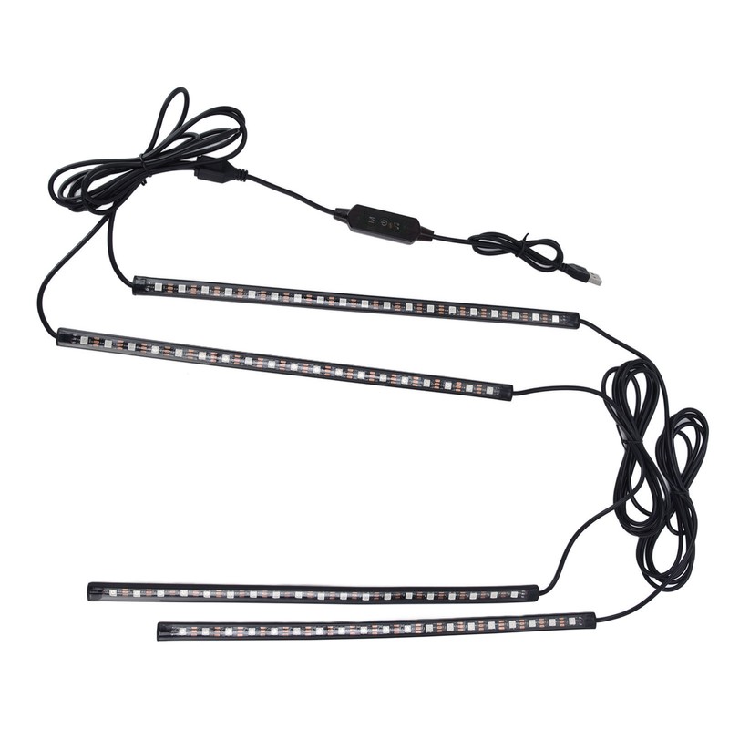RGBW Music LED Car Interior Strip Light Music Car Interior