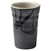 Shigaraki Ware Hechimon Free Cup Black Glaze Sink