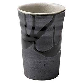 Shigaraki Ware Hechimon Free Cup Black Glaze Sink