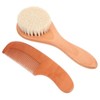 1 Set Hair Brush and Comb Set Newborn Wool Brush