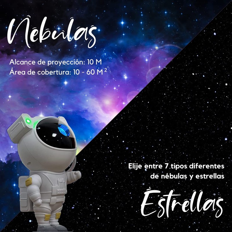 BEE VIBES Proyector de Astronauta de Estrellas y Galaxias -