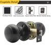Probrico Interior Door Knobs Matte Black Finish, Passage Door Knobs
