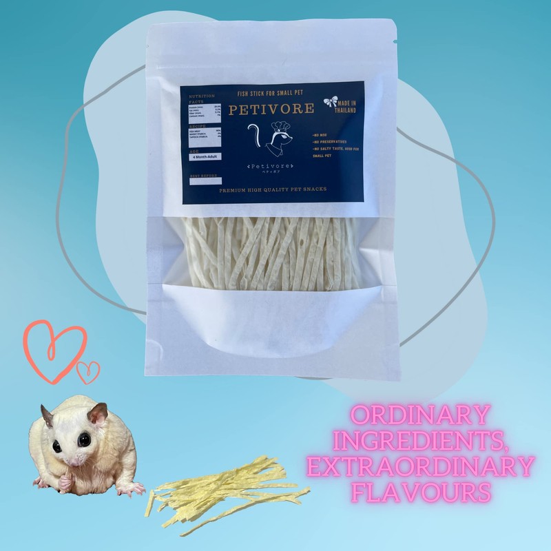 PETIVORE Premium Fish Stick for Sugar Glider and Small Exotic