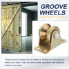 MECCANIXITY 4Pack V Groove Wheel, 2" Dia. Steel Sliding Gate