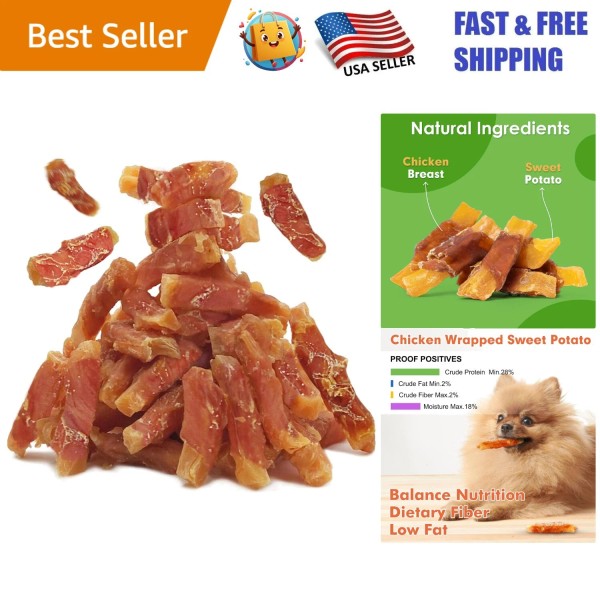 Unbranded Resealable Pouch of Rawhide-Free Chicken-Wrappe