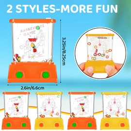 16 Pcs Handheld Water Game, Mini Arcade Water Ring Toss Water Tables for Beach Toys Party Favor Fun Game Entertainment for Different Ages, Without Water (Random Colors)