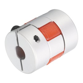 QUARKZMAN Aluminium Plum Shaft Coupling 6 mm to 6 mm Bore L25 x D20 Flexible Coupling Joint for Machine and Servo Stepper Motor Pack of 1