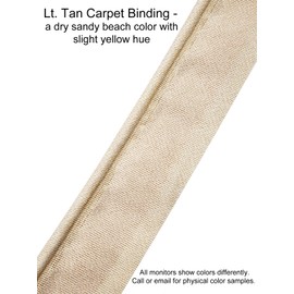 Instabind - DIY Carpet Binding - Turn Carpet Scraps into Area Rugs - Sold in 5 ft Incriments (Lt. Tan)
