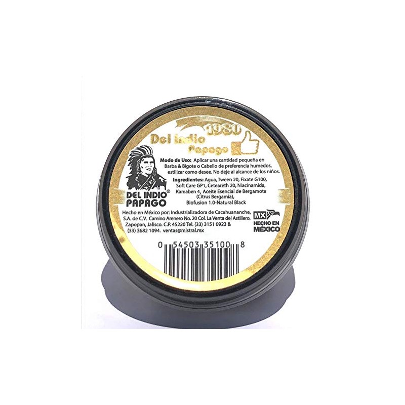 INDIO PAPAGO Cera para Barba y bigote con Aceite de