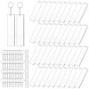 Shusmda 120 Pieces Rectangle Acrylic Key Chain Blank Transparent Acrylic