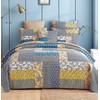 Tache 3 Piece Royal Chambers Patchwork Floral Quilt Set, Cal