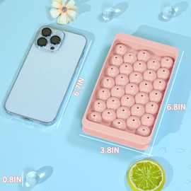 WIBIMEN Ice Cube Tray with Lid and Bin - 0.8" Round Ice Trays for Freezer with Lid - Ice Cube Trays for Freezer with Ice Container