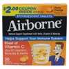  Airborne Zesty Orange Effervescent Tablets, 30 count - 1000mg of Vitamin C - Immune Support Supplement
