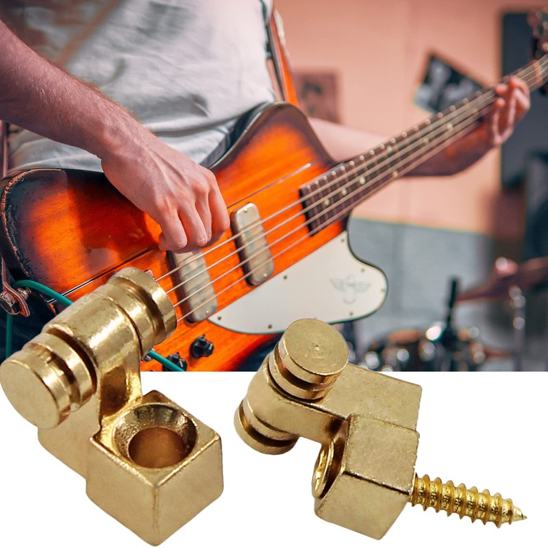 Jersvimc 2 Pcs Guitar Roller String Tree, Gold String Tree