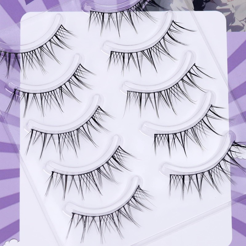 LZM False Eyelashes, Natural Bunching Eyelashes, 100% Handmade False Eyelashes,