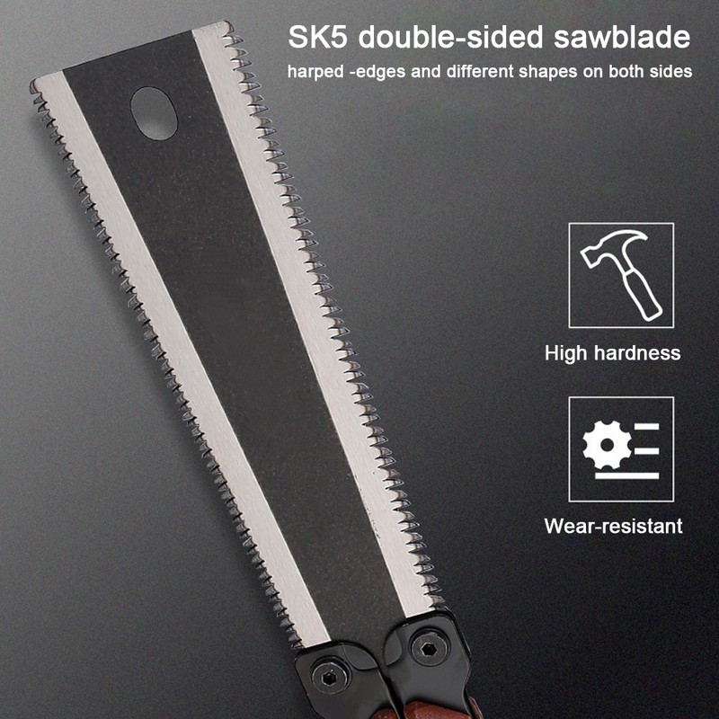 Household Double-Sided Folding Handsaw Handheld Pruning Saws SK5 Blade Garden