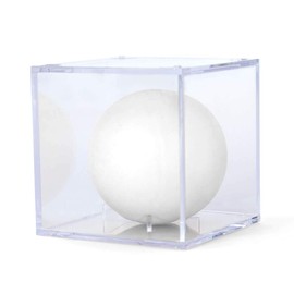 ChalkTalkSPORTS Square Acrylic Display Case | Guys Lacrosse Ball Holder | 3-Pack